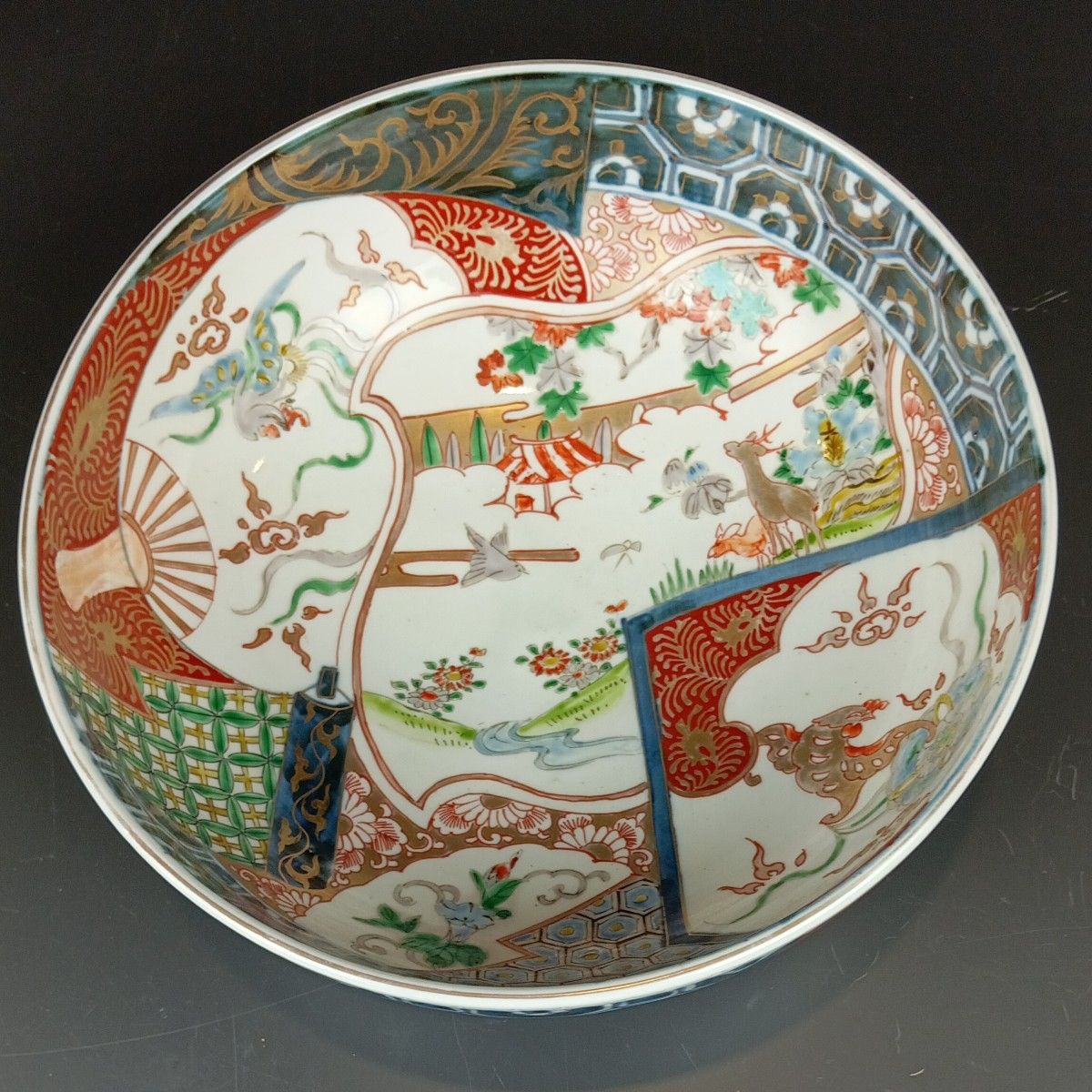 古伊万里 金襴手 色絵大鉢 直径約27 5 cm 江戸時代末期｜Yahoo!フリマ
