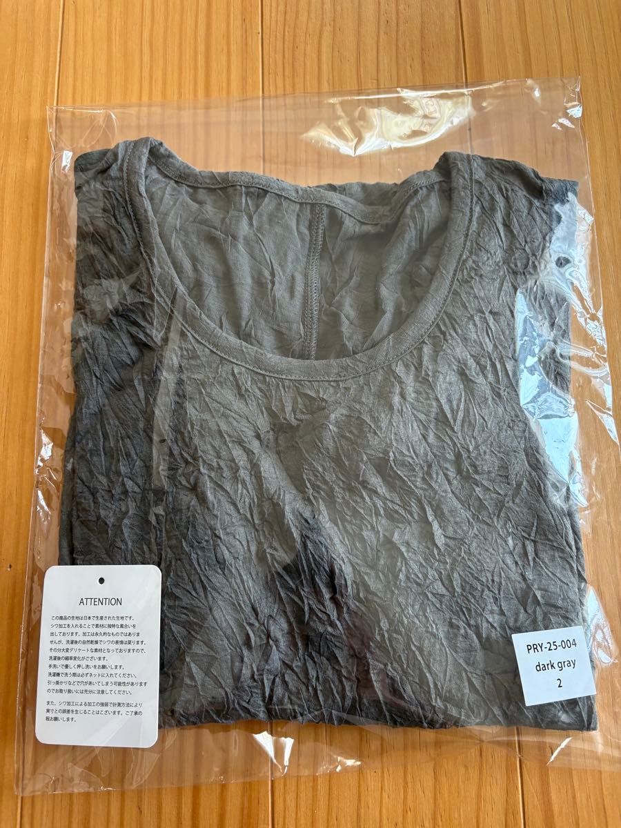 トップス Craft Fabric Layered U-neck Tshirt BLACK Craft Fabric