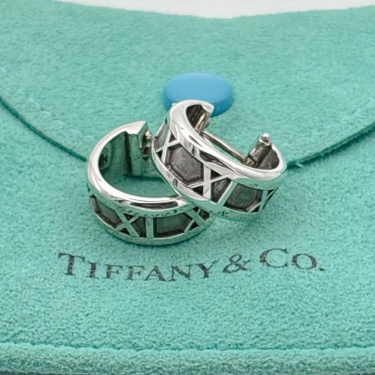 Tiffany&Co ティファニー アトラス フープ ピアス シルバー 925 両耳