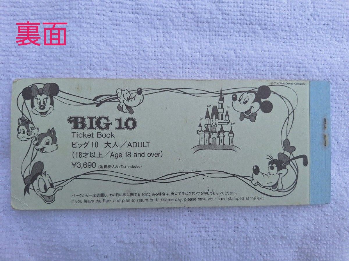 東京ディズニーランド Big10 ファッション Ticket Book 東京