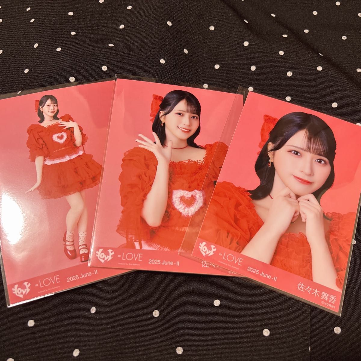 佐々木舞香赤衣装直筆 佐々木舞香 直筆サイン 生写真 とくべチュ、して