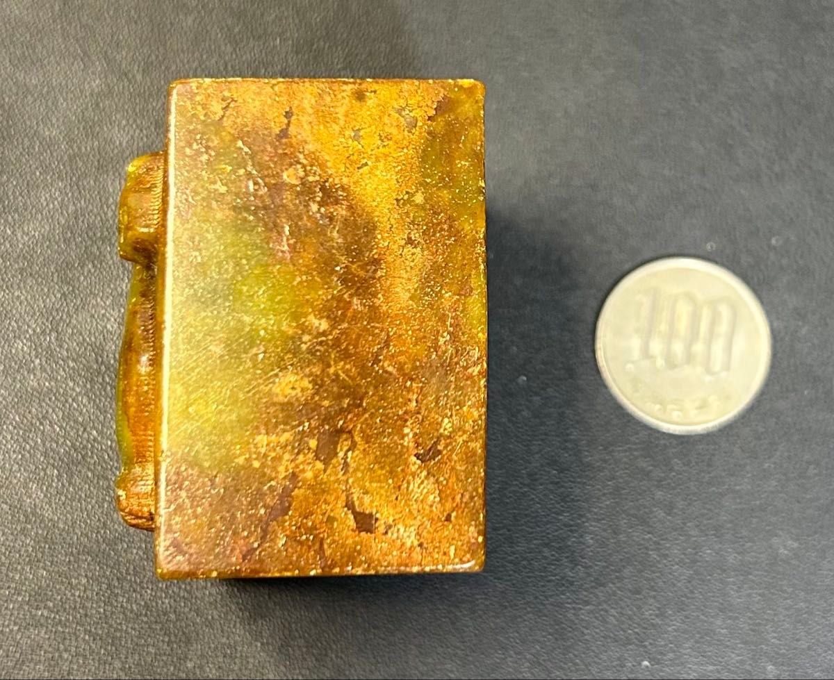 神獣玉印 中国 時代物 置物 印鑑 旧家蔵出し 骨董品 美術品 縁起物