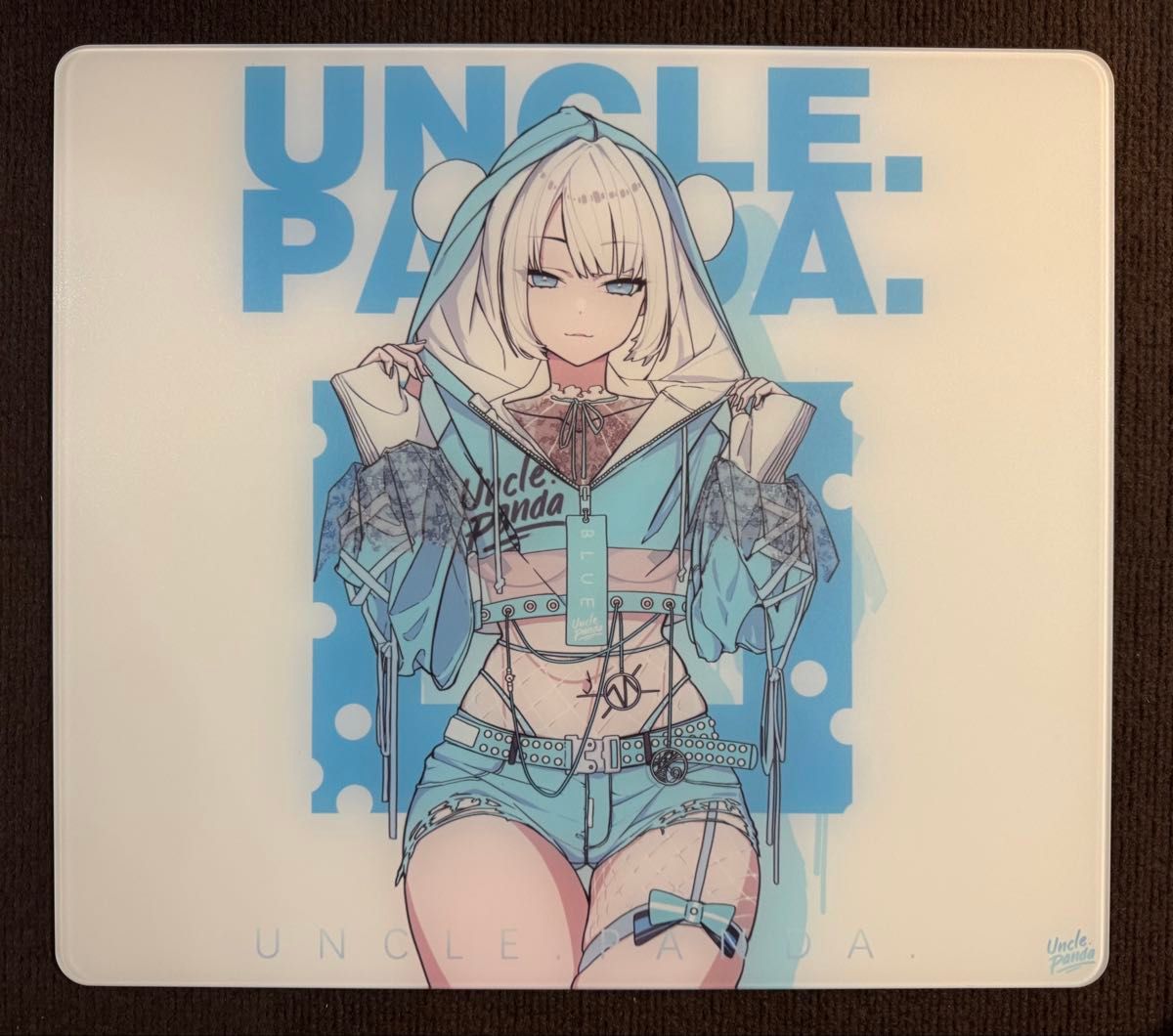 新品未開封】Uncle クリアランス Panda BLUE-SP ガラスマウスパッド