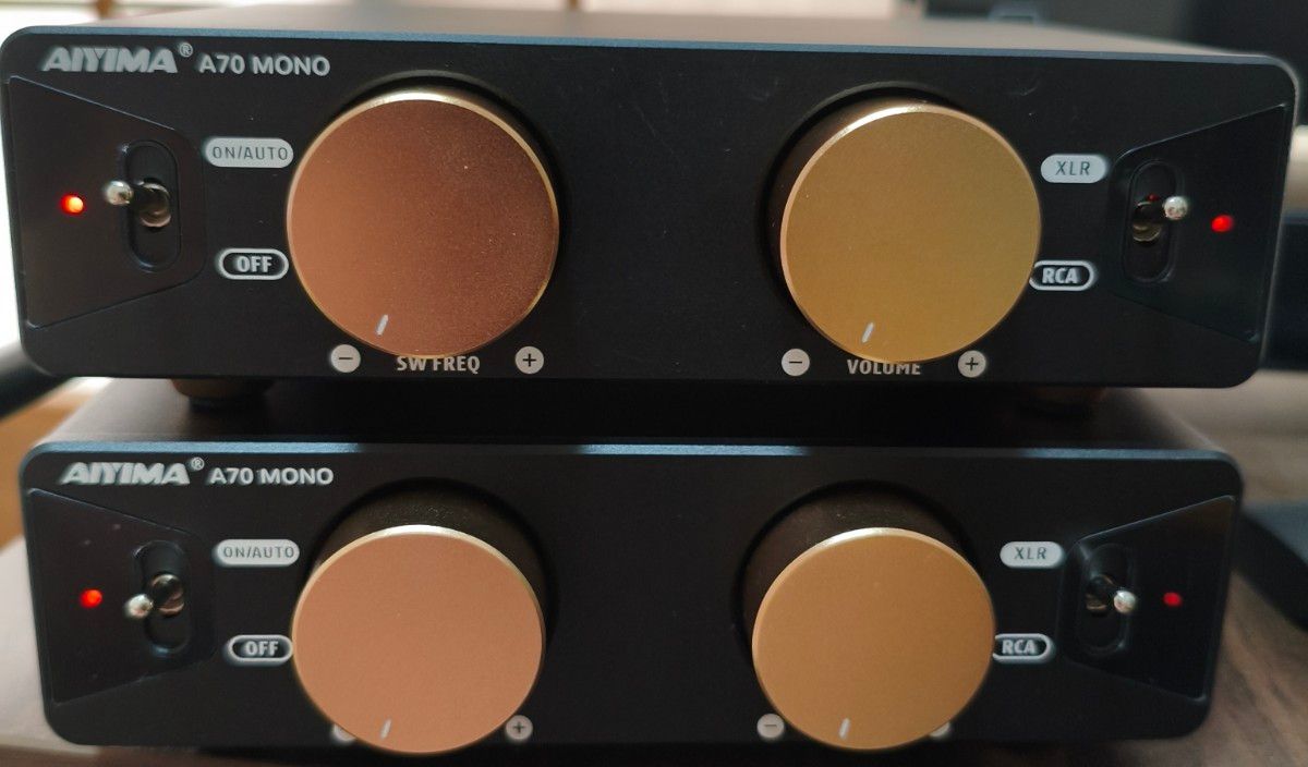 AIYIMA A70 MONO 2台セット TPA3255 バランス ステレオアンプ XLR RCA