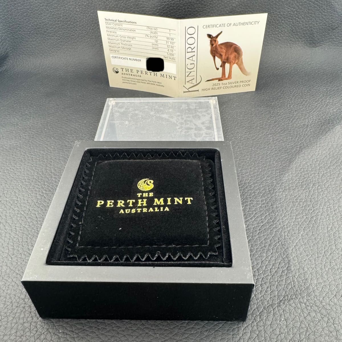 銀貨 ダブルカンガルー ハイレリーフ 凹型 極厚銀貨 カラー プルーフ
