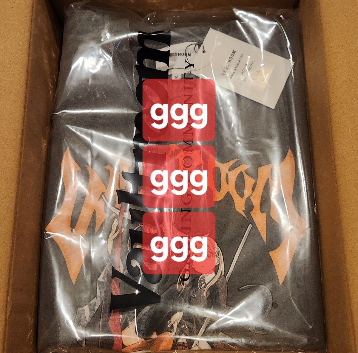 SOUL & MAKA TEE / CHARCOAL VAULTROOM ボルトルーム SOUL EATER