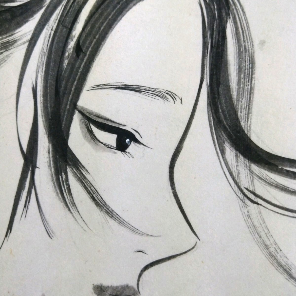 肉筆原画 ドローイング 水墨画 墨絵 美人画 絵画 和装 肉筆原画