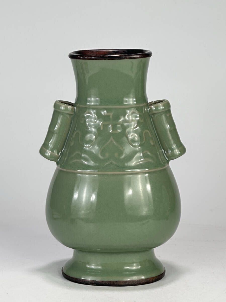 中国 明時代 龍泉窯 青磁 仏像 僧侶 唐物 AZ1118-4