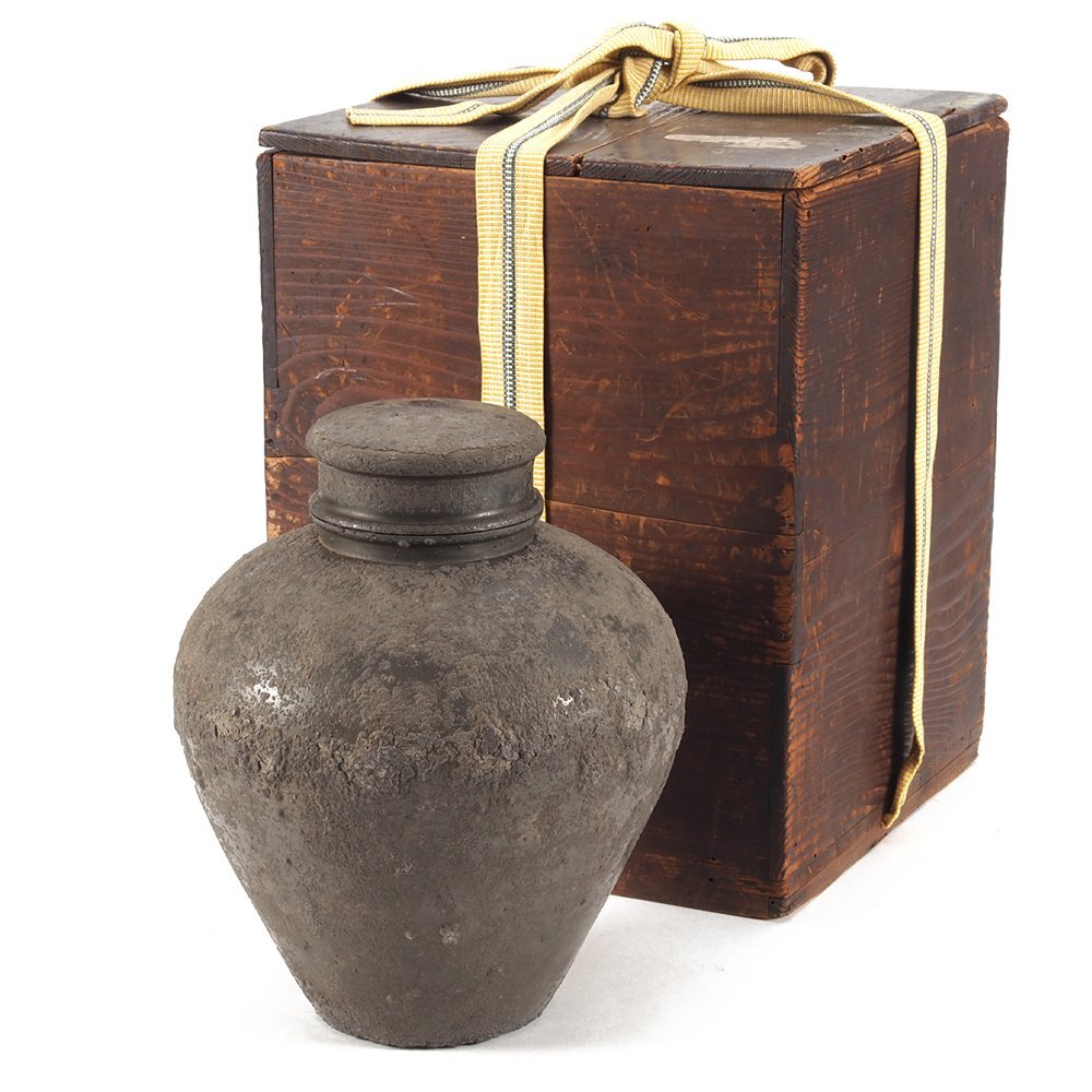 Q708. 煎茶道具 點銅銘 錫製 茶筒 / 煎茶器煎茶碗煎茶盆茶