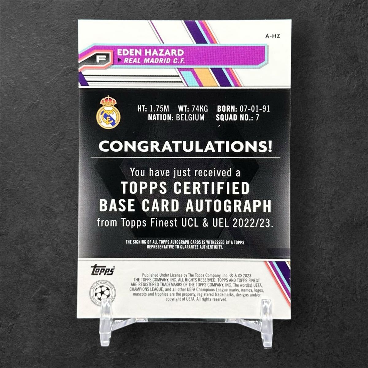 22-23 Topps Eden Hazard 直筆サイン 世界50枚限定 mintkashii_24yf