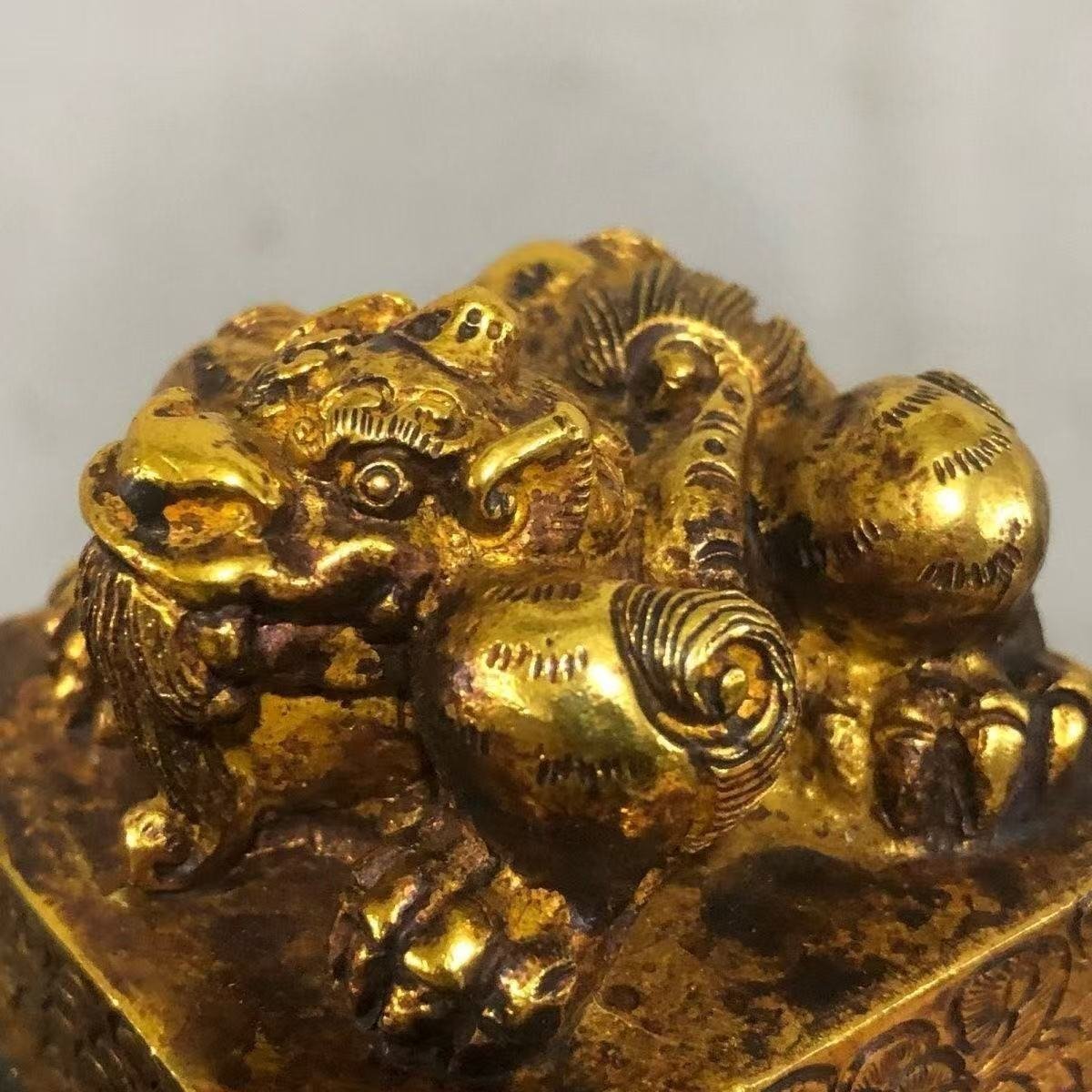 和田玉 経年蔵品 和田玉手彫 瑞獣貔貅紋 風水開運 招財