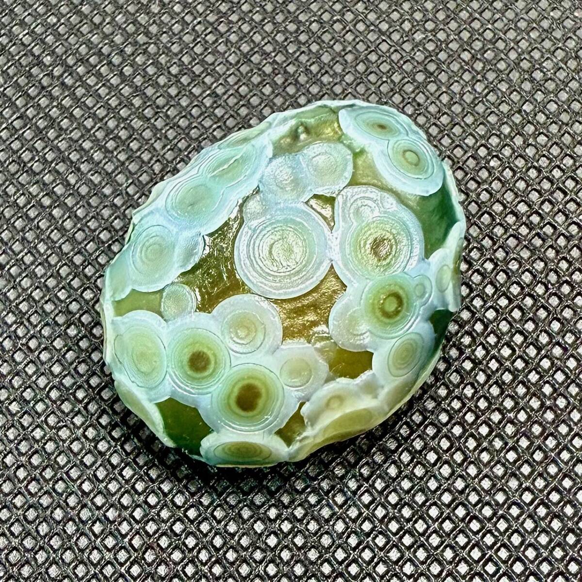 ゴビ瑪瑙 原石 ゴビアゲート 天眼 鉱物 標本 天然石 17.0g 1468