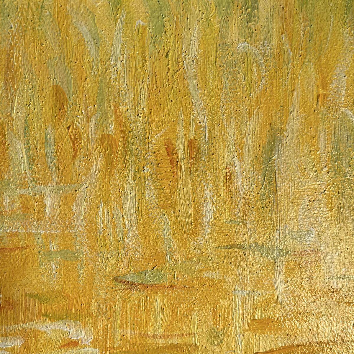 ☆秀作☆手描き油絵 クロード・モネ 睡蓮 額付 肉筆絵画 インテリア 油彩画