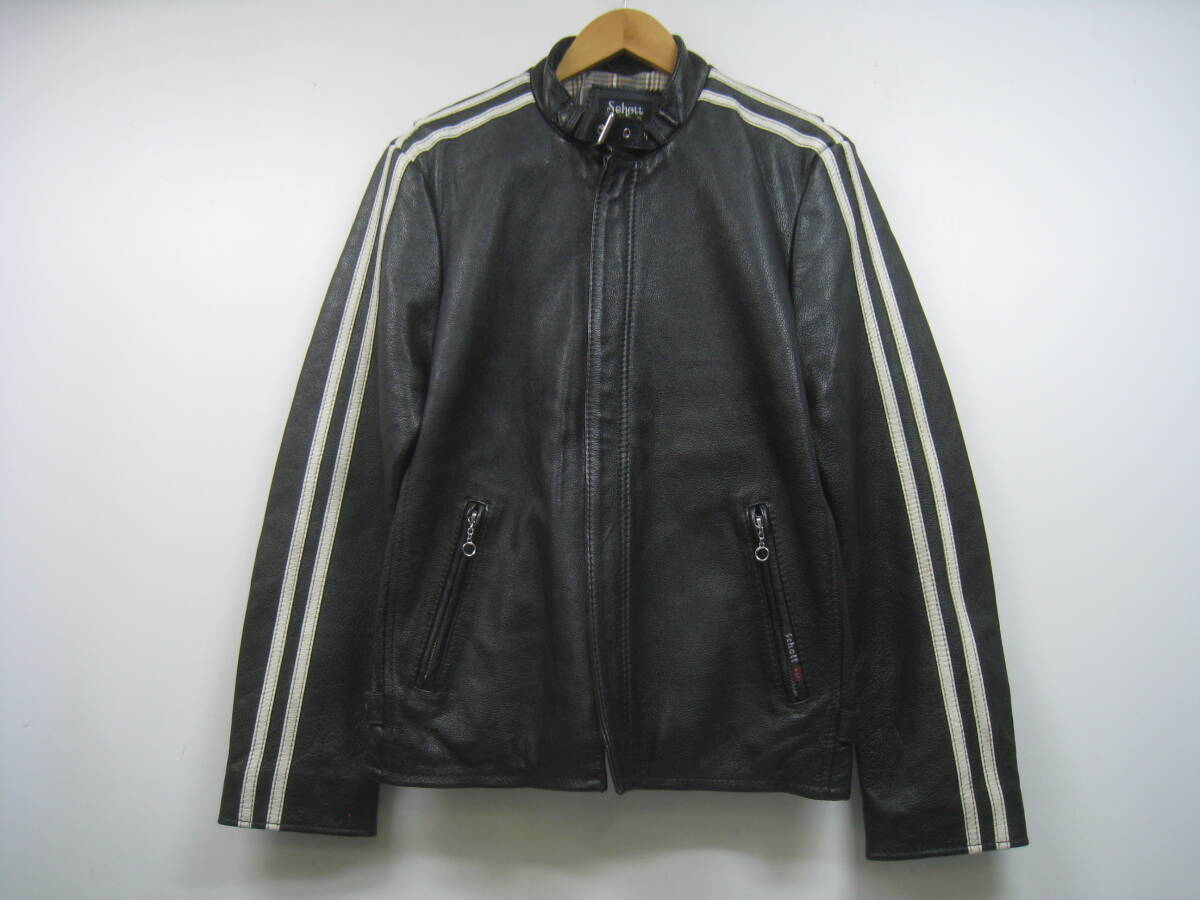 ショット シングル ライダース レザージャケット クラシックレーサー 黒