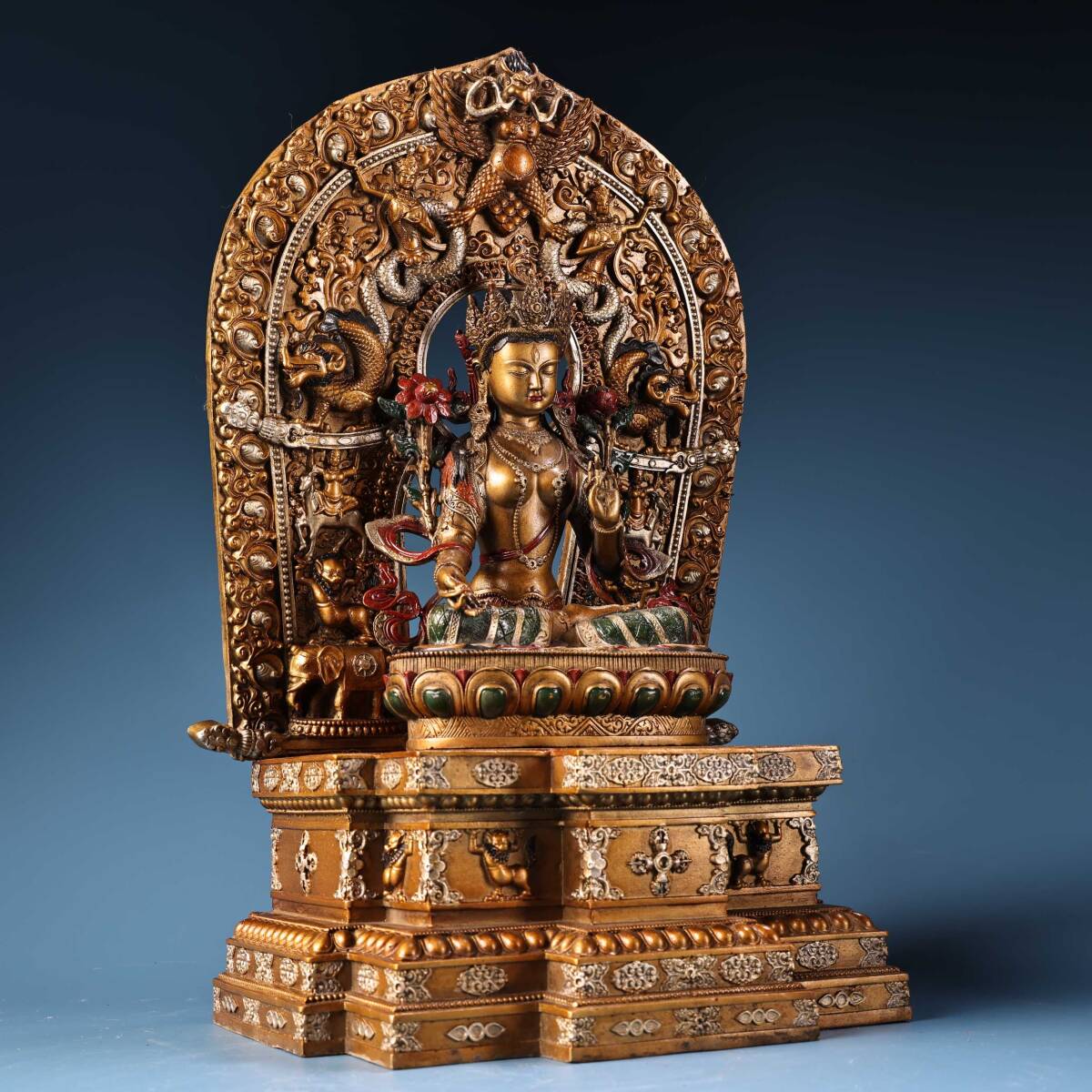 旧蔵 チベット 仏像 純銅製 インテリア 【公式通販】