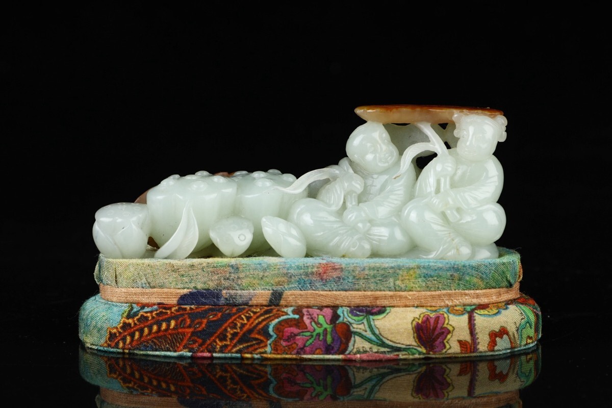 超精緻 マンモスの牙 彫刻 龍 鳳凰 美品骨董 化石 ハンドメイド