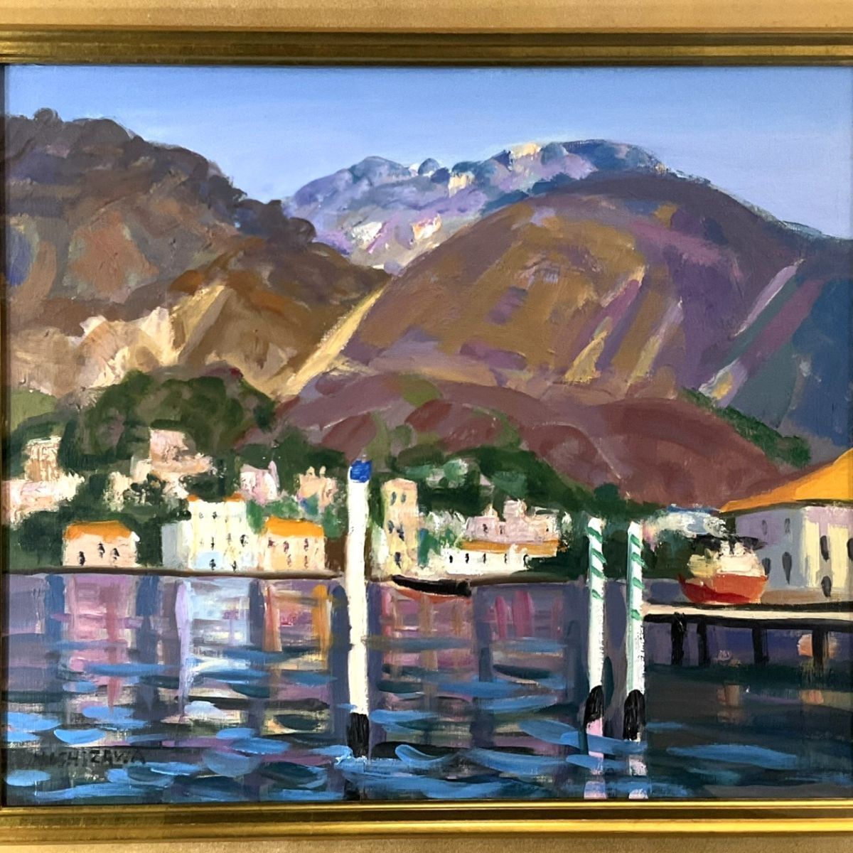 絵画シリーズNO1 油彩画 風景画 昭和レトロ 西澤 栄一画伯 「札幌」 F8