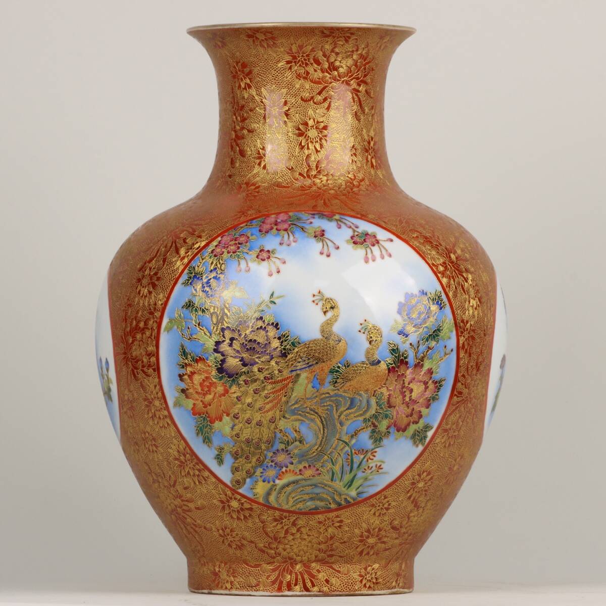 清朝 乾隆年製 エナメル 花瓶 工芸品 磁器 置物 アンティーク