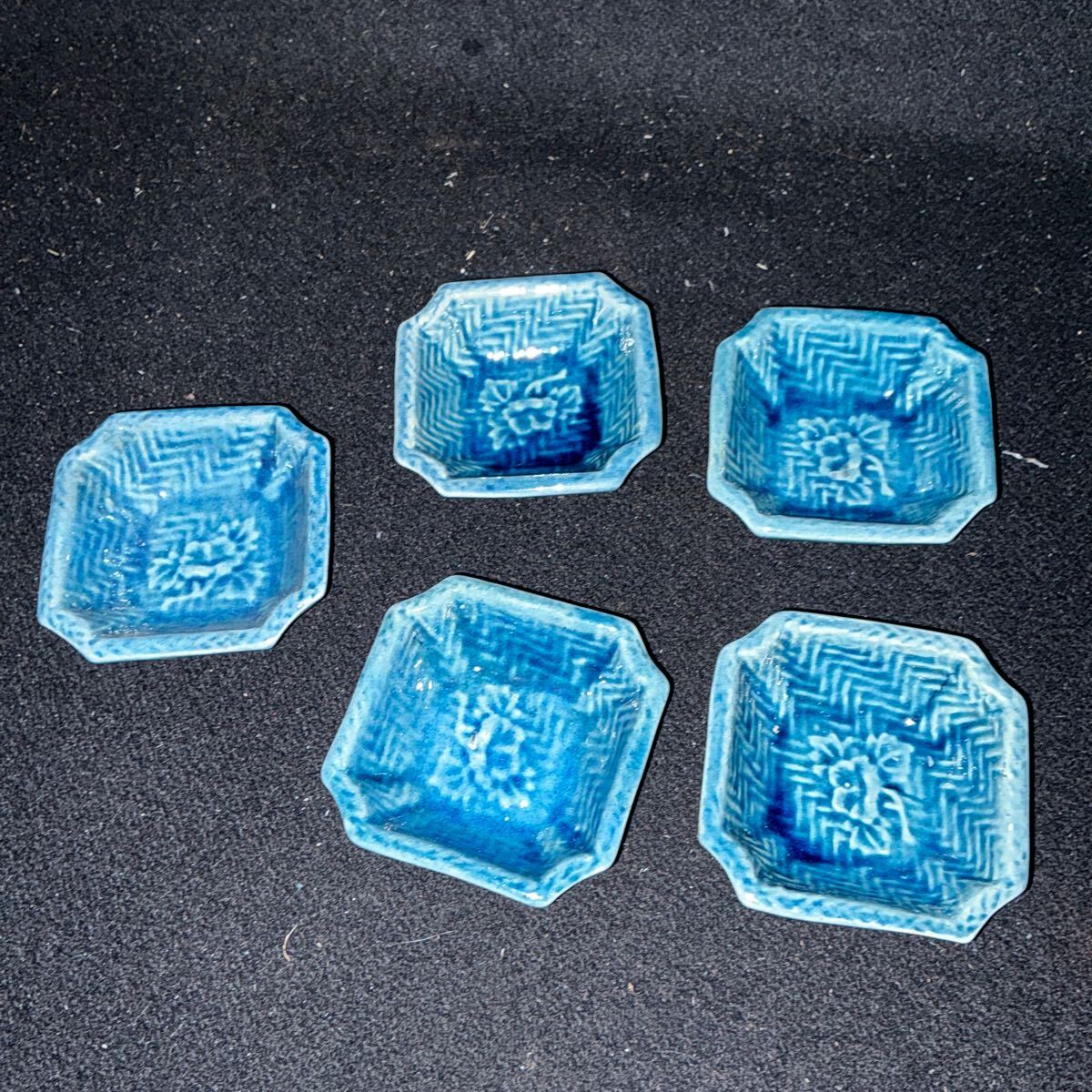 MURANO】ITALY☆ムラノ 金彩 ドルフィン モチーフ ブルー グラス