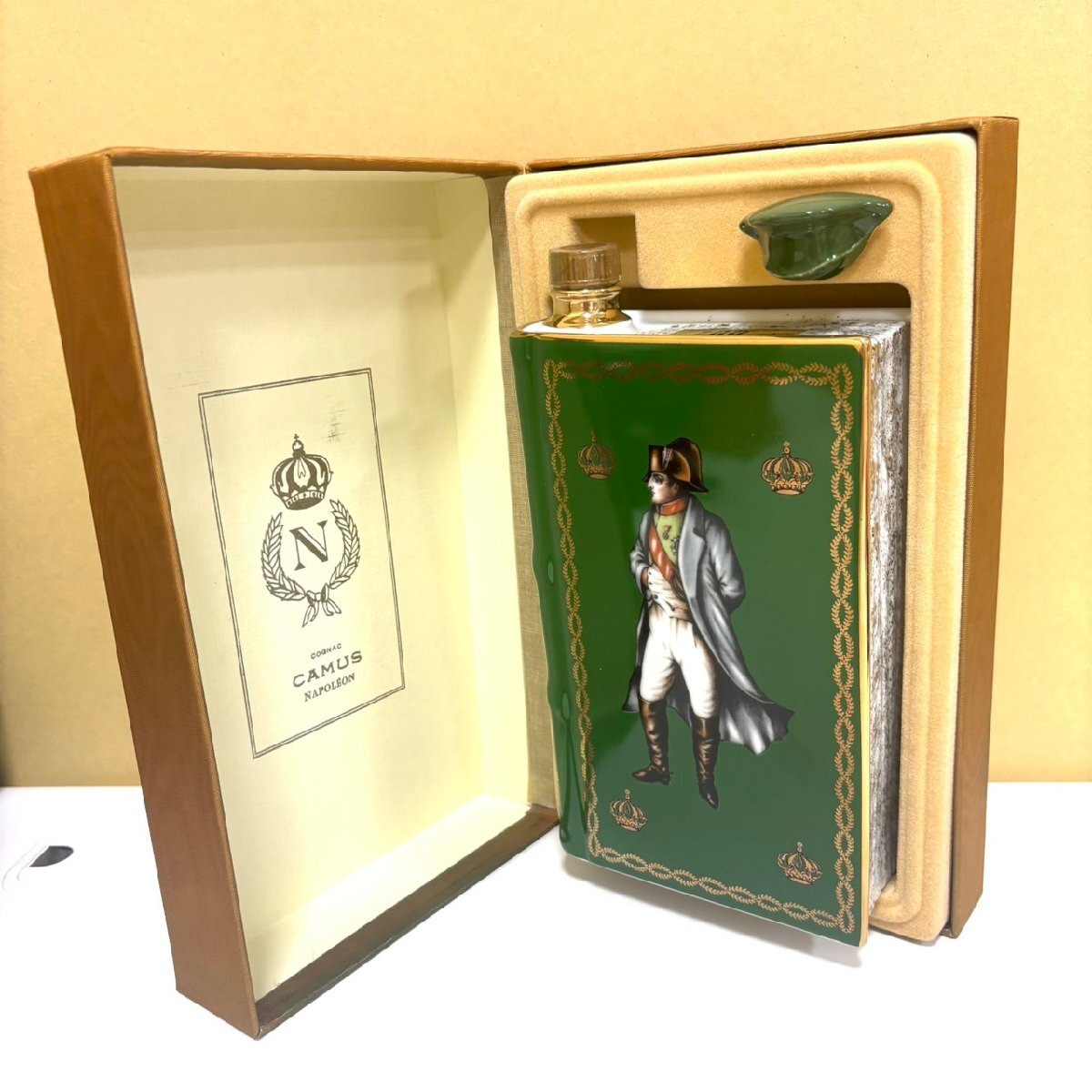 2本セット CAMUS NAPOLEON ブック 陶器ボトル 青 白×緑 CAMUS カミュ