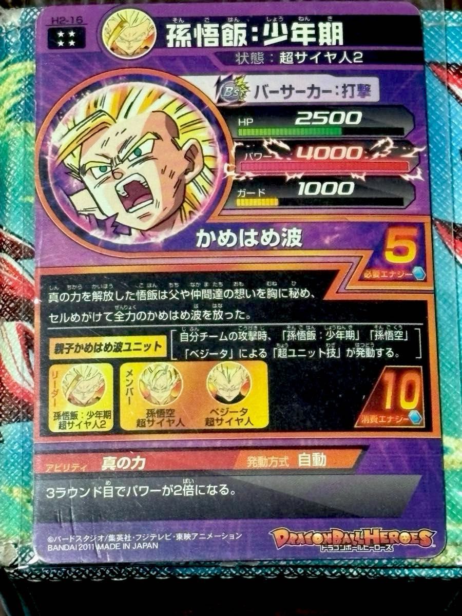 ドラゴンボールヒーローズ h2-16 cp psa10点 悟飯:少年期（親子かめ
