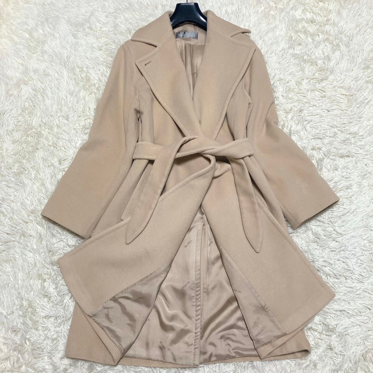 マックスマーラ Max &Co ロングコート アンゴラ混 ファーコート 40 L