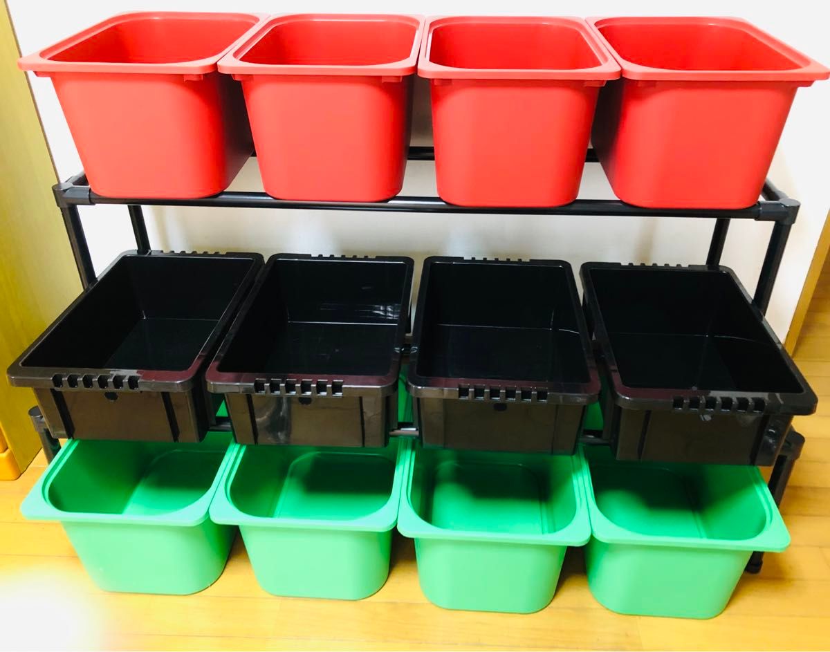 メダカ飼育ラック ブラック【接着剤付】 NVBOX13を12個置けます｜Yahoo