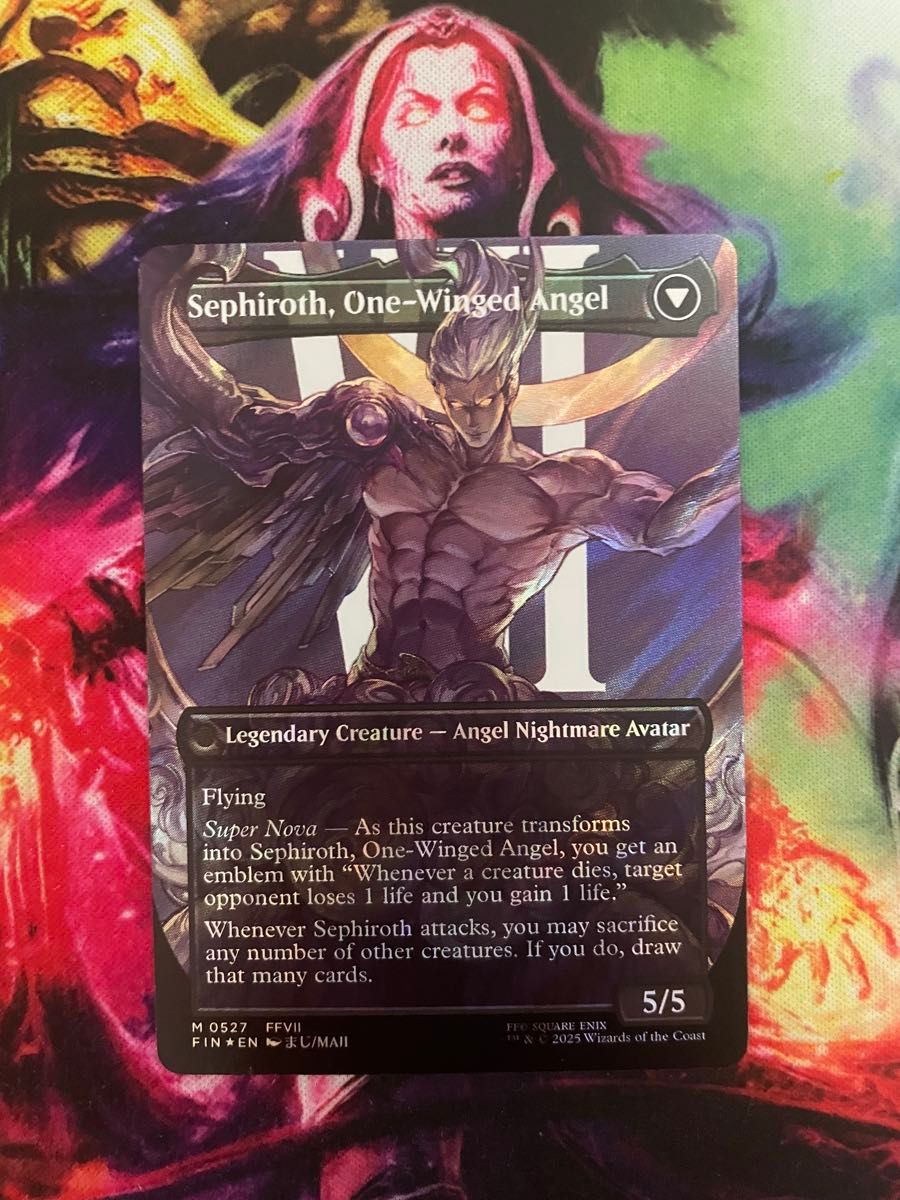 Mtg FOIL 威名のソルジャー、セフィロス (全面アート版) 威名の