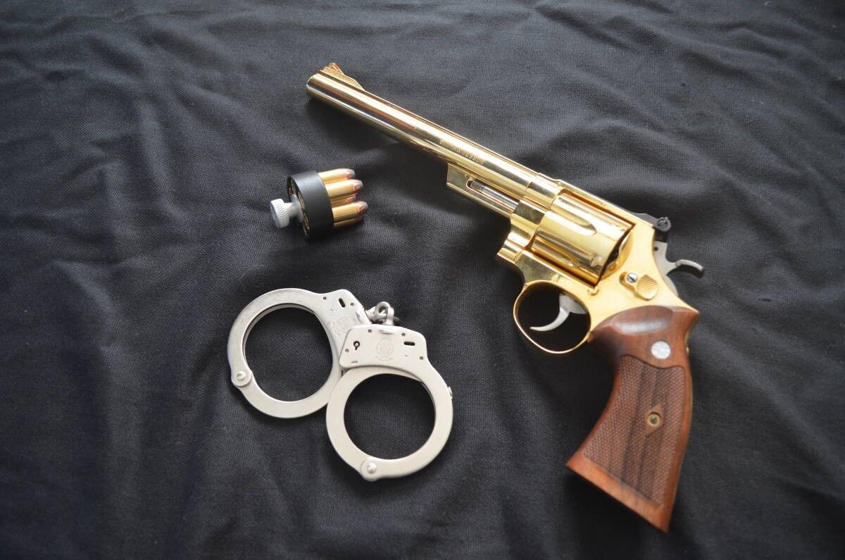 コクサイ S&W M29 8インチ 24K 金属モデル 木製グリップ M29モデル