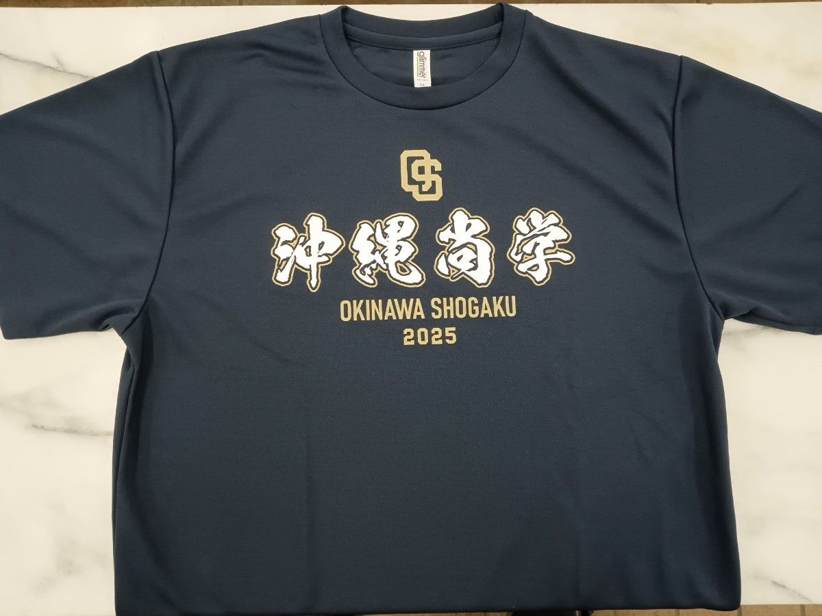 沖縄尚学 2025高校野球甲子園出場記念Tシャツ サイズL 色ネイビー T