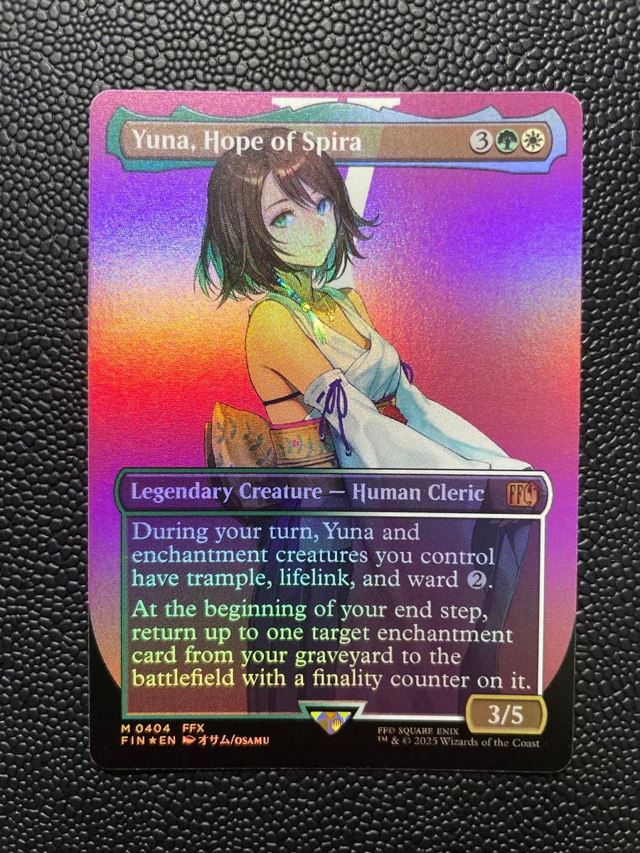 スピラの希望、ユウナ foil 英語 拡張アート FF MTG MTG スピラの希望