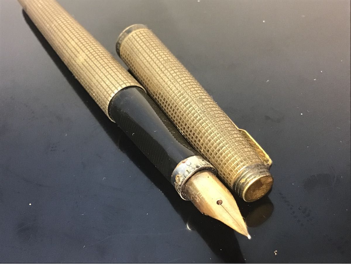 パーカー 75 スタ ーリングシルバー(銀製) シズレ万年筆 初期型 14金63