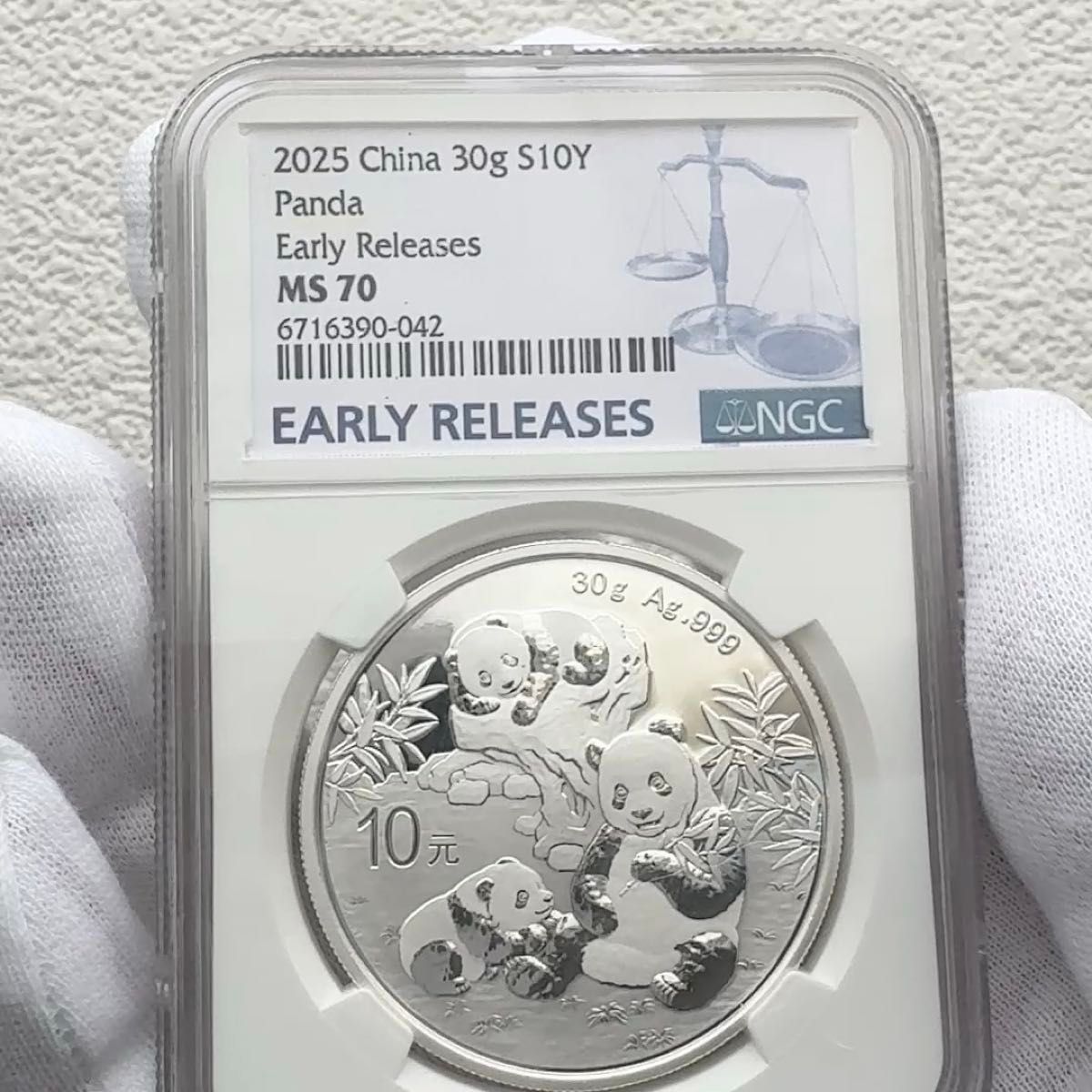 中国 パンダ銀貨 1オンス NGC最高評価 MS70 2015年 【公式通販】