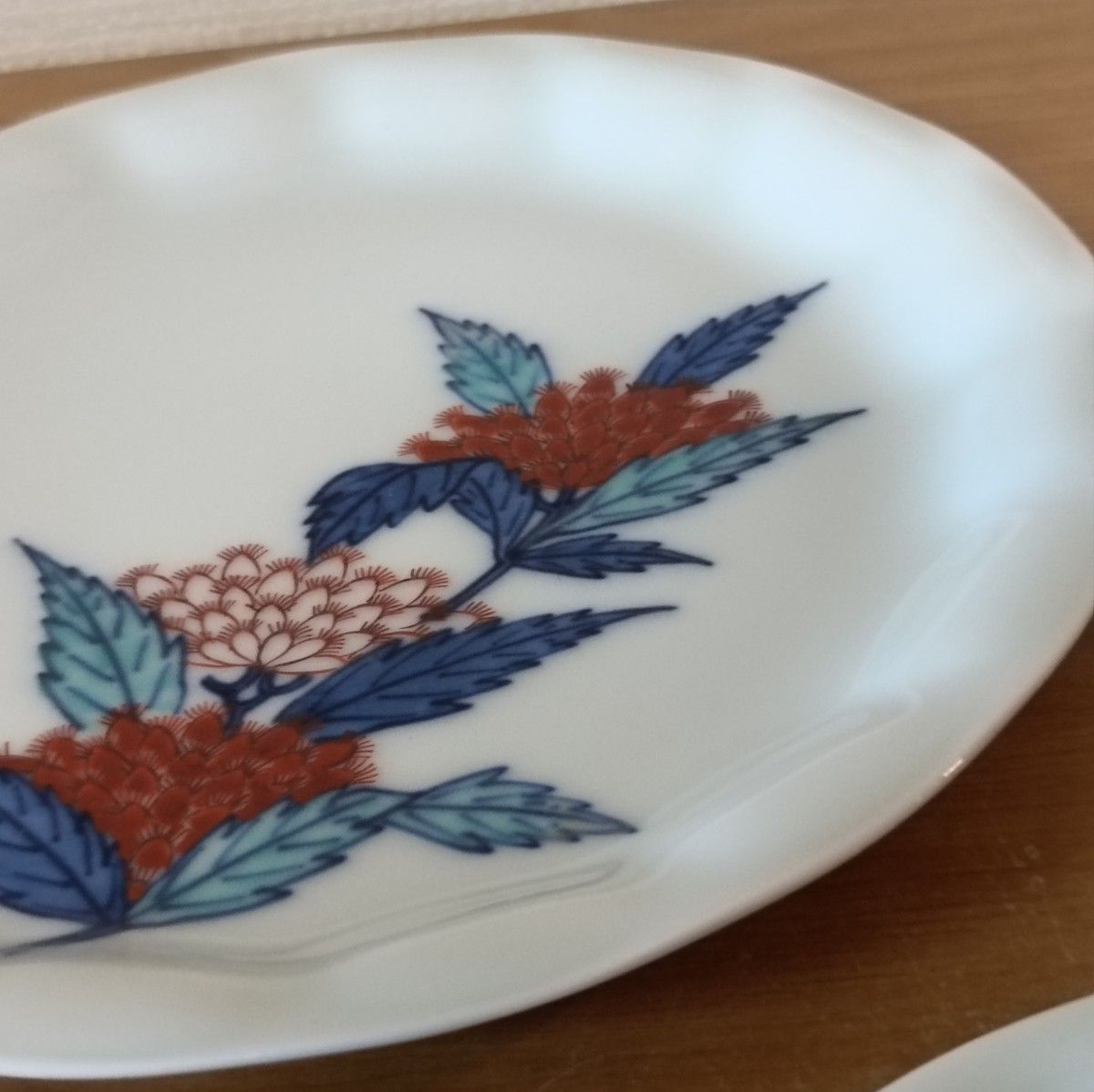 ☆ 13代 今右衛門 錦藤袴絵額皿☆y339 ☆ 13代 今右衛門 錦藤袴絵額皿