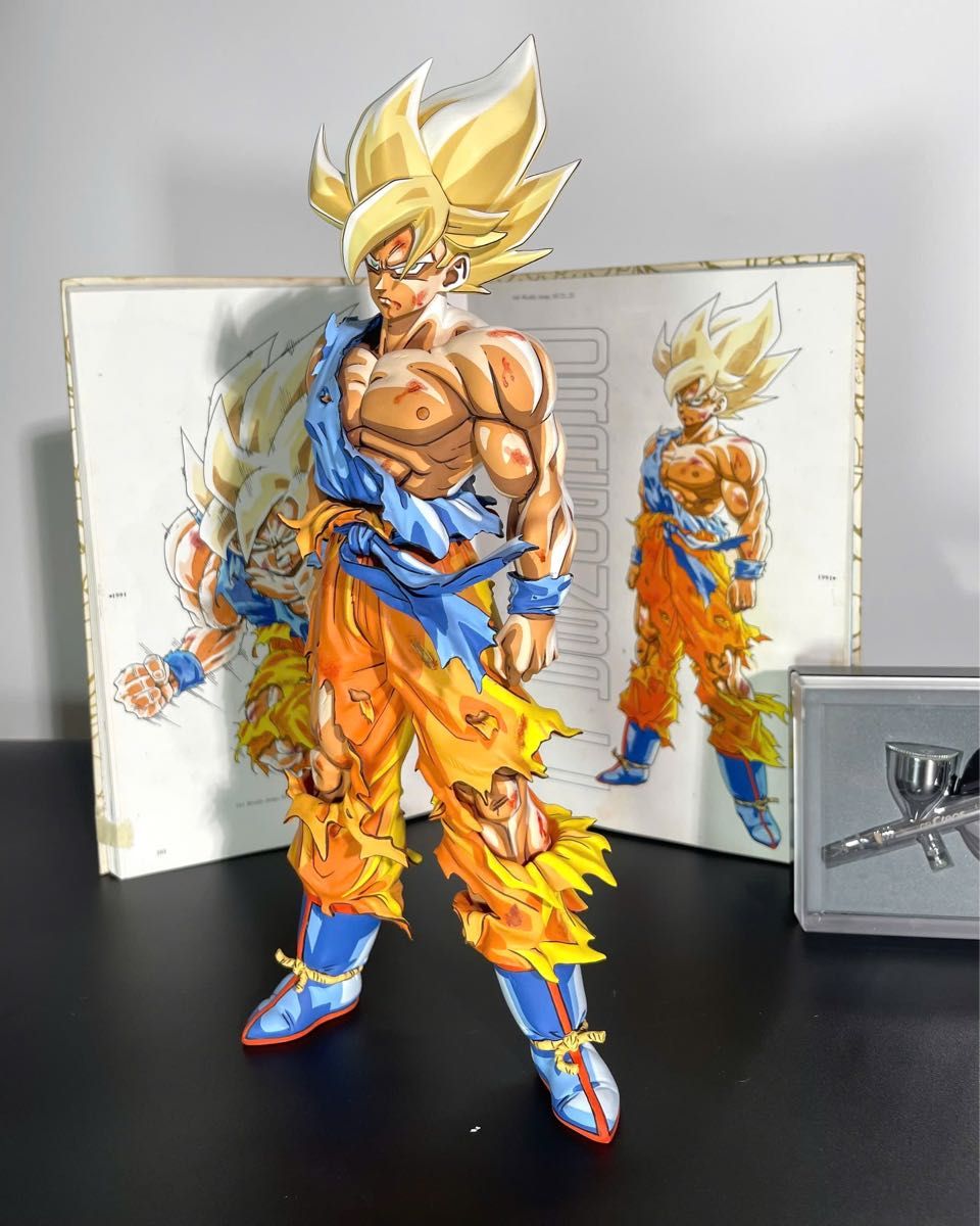 リペイント 二次元彩色 ドラゴンボール 超サイヤ人孫悟空 2D イラスト