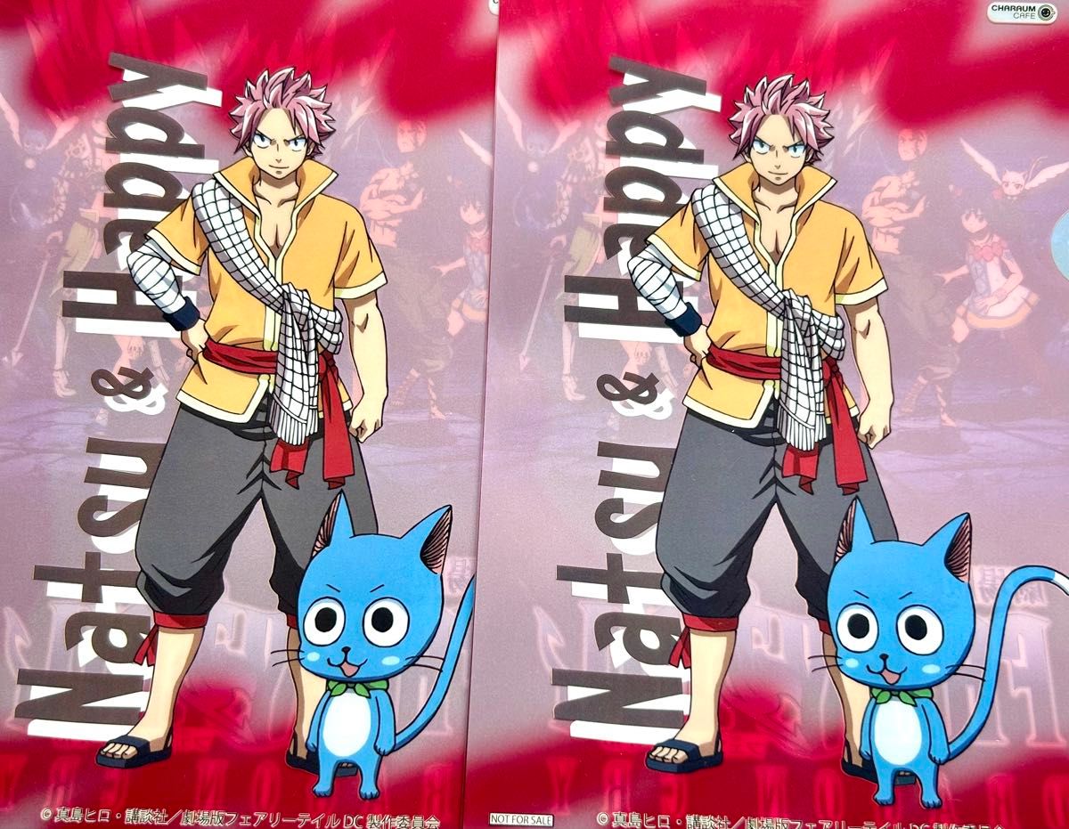 ☆ FAIRYTAIL ナツ ルーシィ キャラウムカフェ アクスタ 缶バッジ