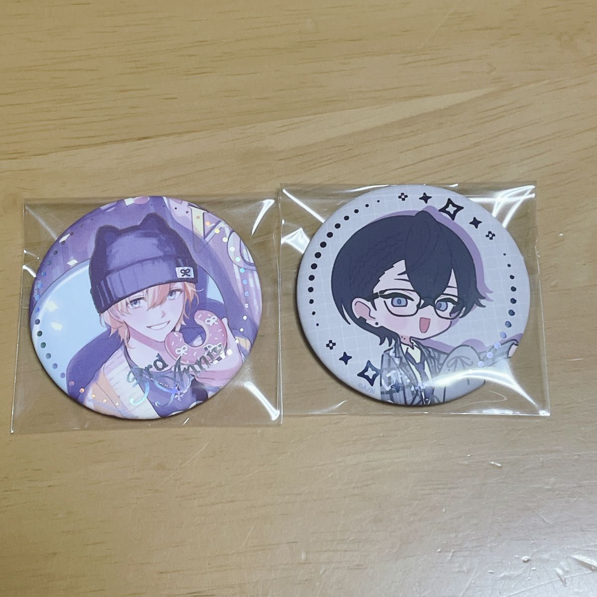 あくねこ フェネス・オズワルド 3周年 グリッター 缶バッジ あくねこ