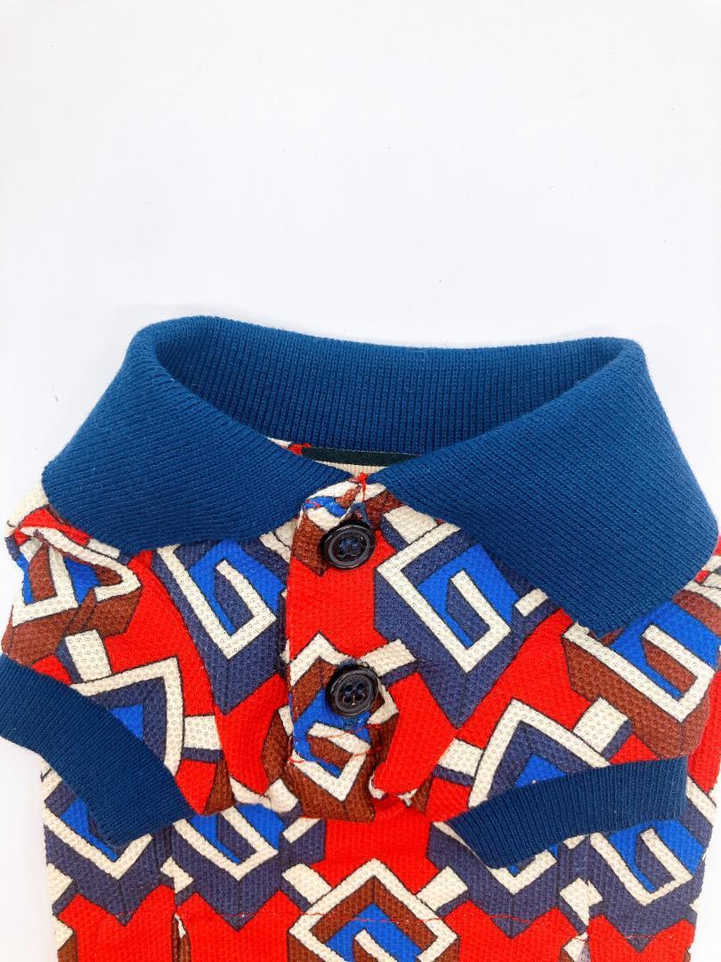 GUCCI コットン100% 総柄 ドッグウェア トップ 犬用 表記サイズ XXS