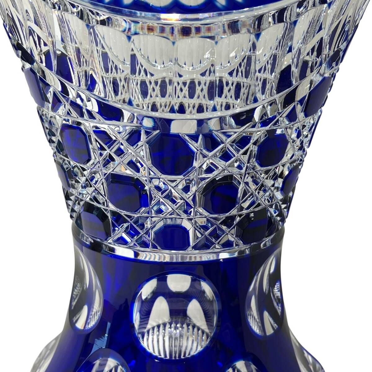 クリスタル花瓶 ワウジッツァー.グラス社製 東ドイツ クリスタルグラス