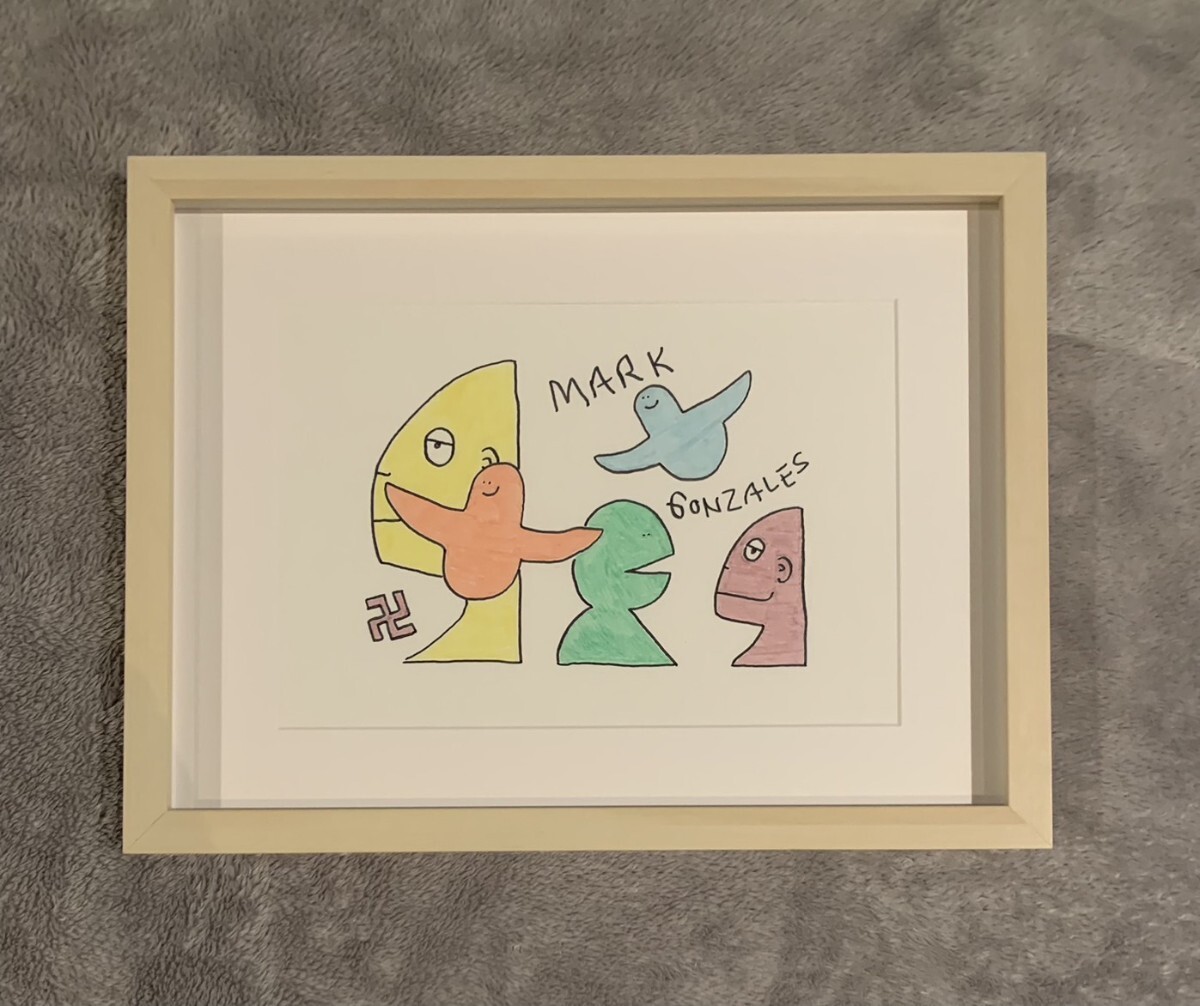 MARK GONZALES GONZ マークゴンザレス 直筆イラスト サイン入 原画 ART