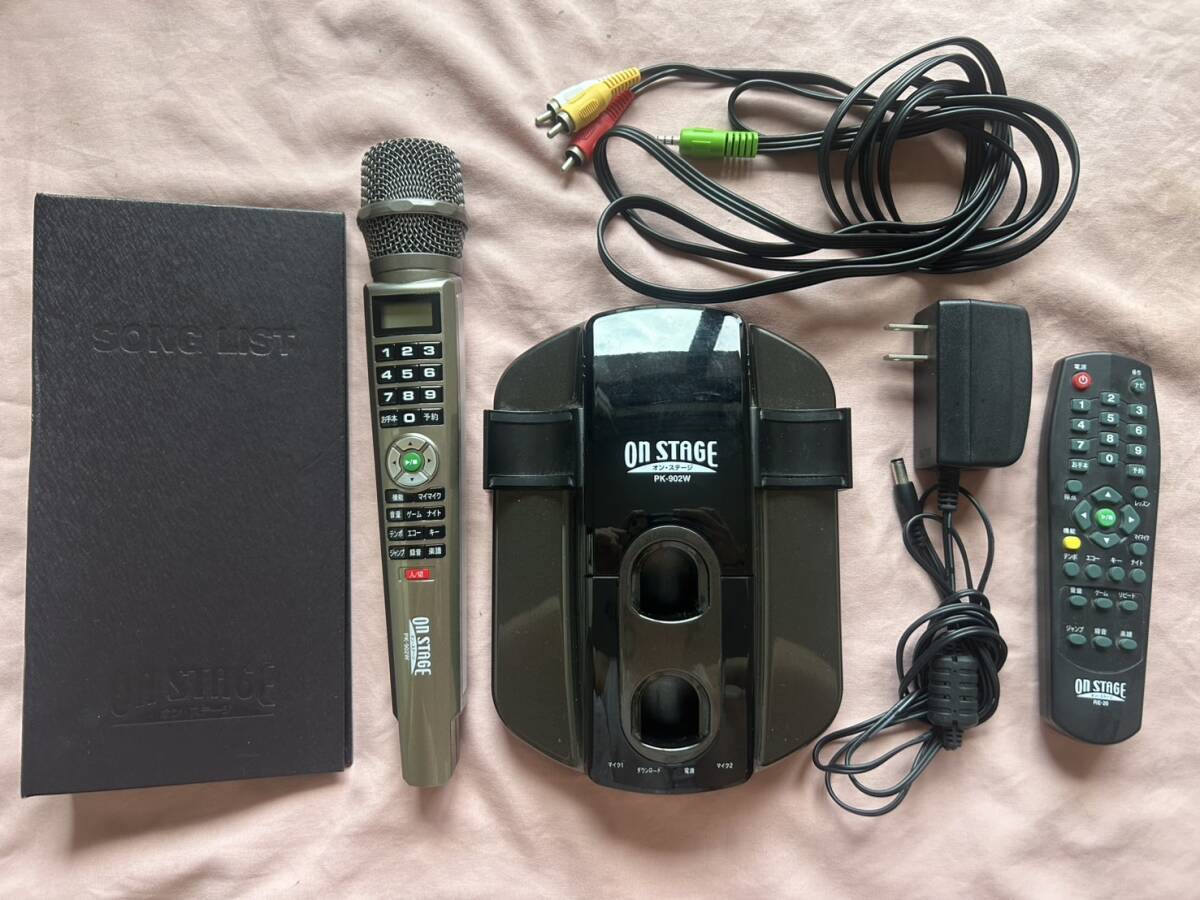 カラオケマイク オンステージ PK-902W マイク2本パーソナルカラオケ