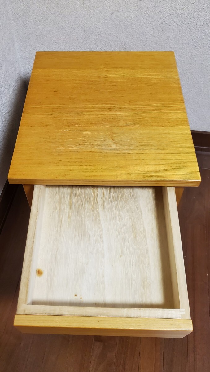 無印良品】木製サイドテーブル 引き出し付き（廃盤品）｜無印良品