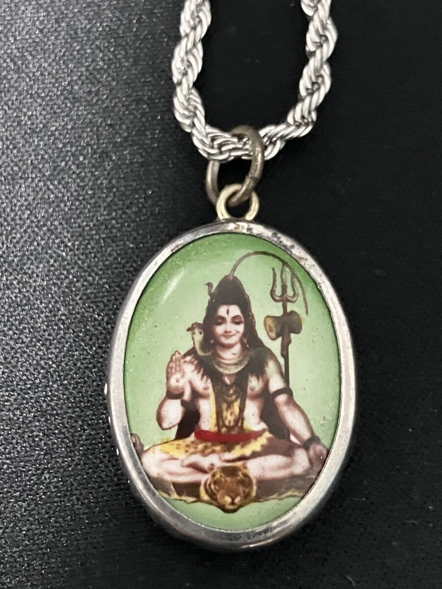 藤井風さん着用類似☆輸入品☆ SV925クリシュナ神ペンダント チェーン