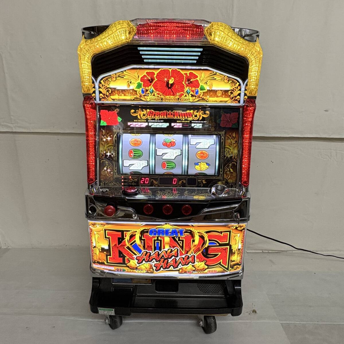 WH-5198】中古品 スロット パチスロ 実機 GREAT KING HANA HANA