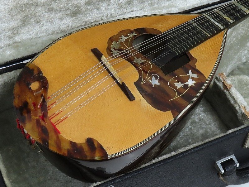 希少ビンテージ カラーチェ マンドリン Type26 白蝶貝装飾 1971年製