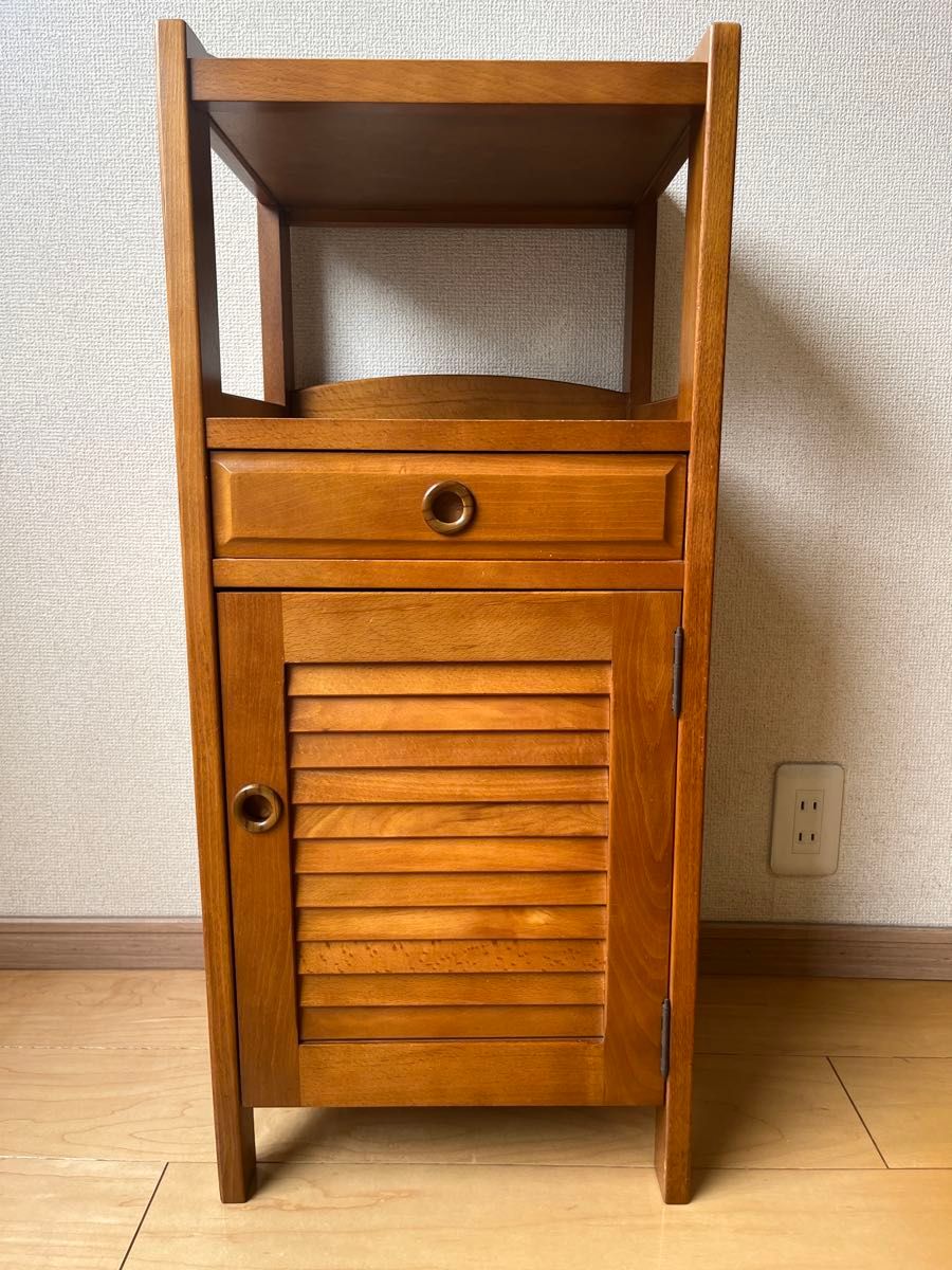 Karimoku カリモク 三角コーナータイプ 電話台 花台 収納棚 ビンテージ