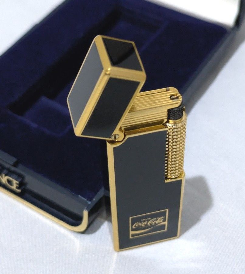 PRINCE プリンス コカコーラ ガスライター ローラー式 黒 ゴールド