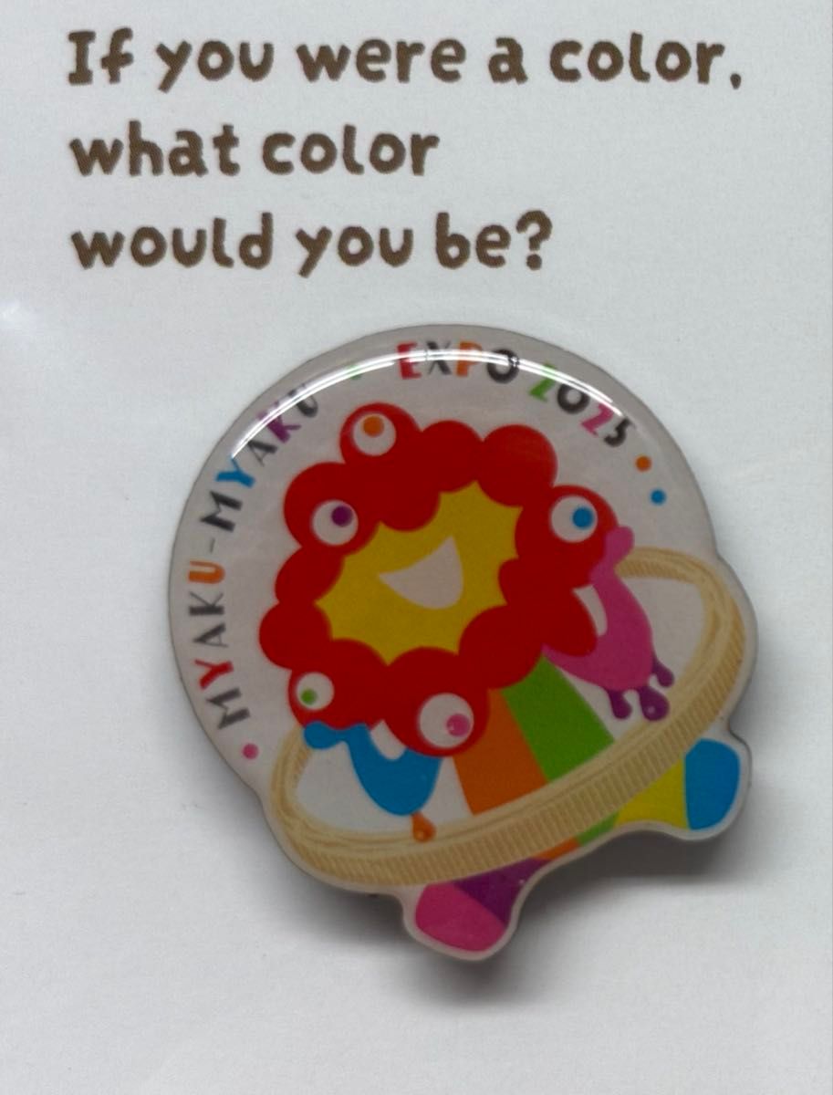 ミャクミャク カラフルピンバッジ ピンバッジ ホワイト 白 天使 推し