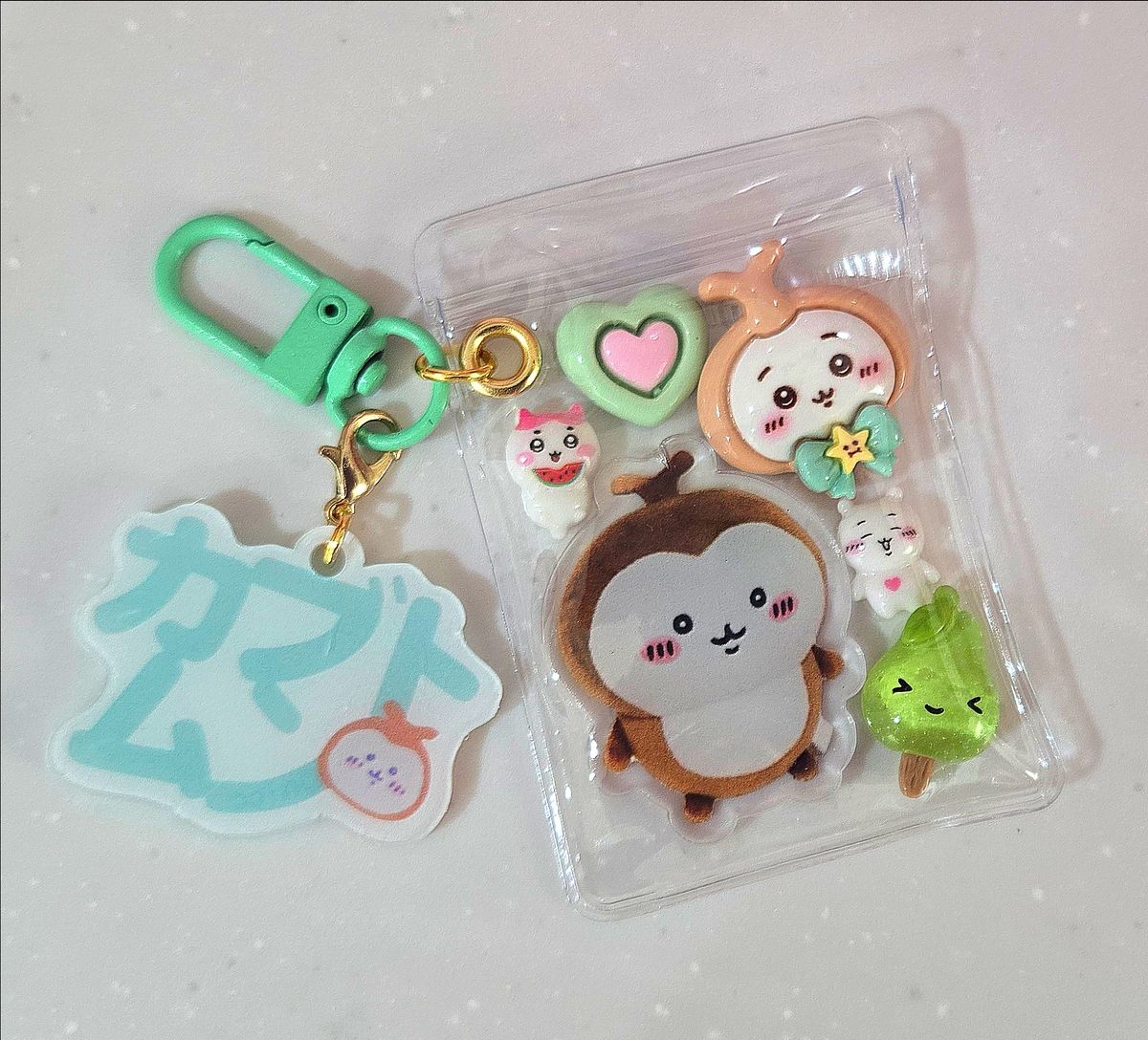 ガチャ詰めポーチ風♡キャンディバックキーホルダー、ひよこさんの卵