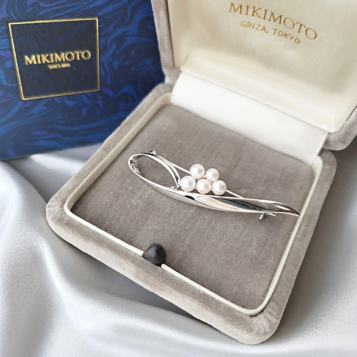 MIKIMOTO ブローチ 美品 アコヤ真珠 5mm シルバー製 【公式通販】